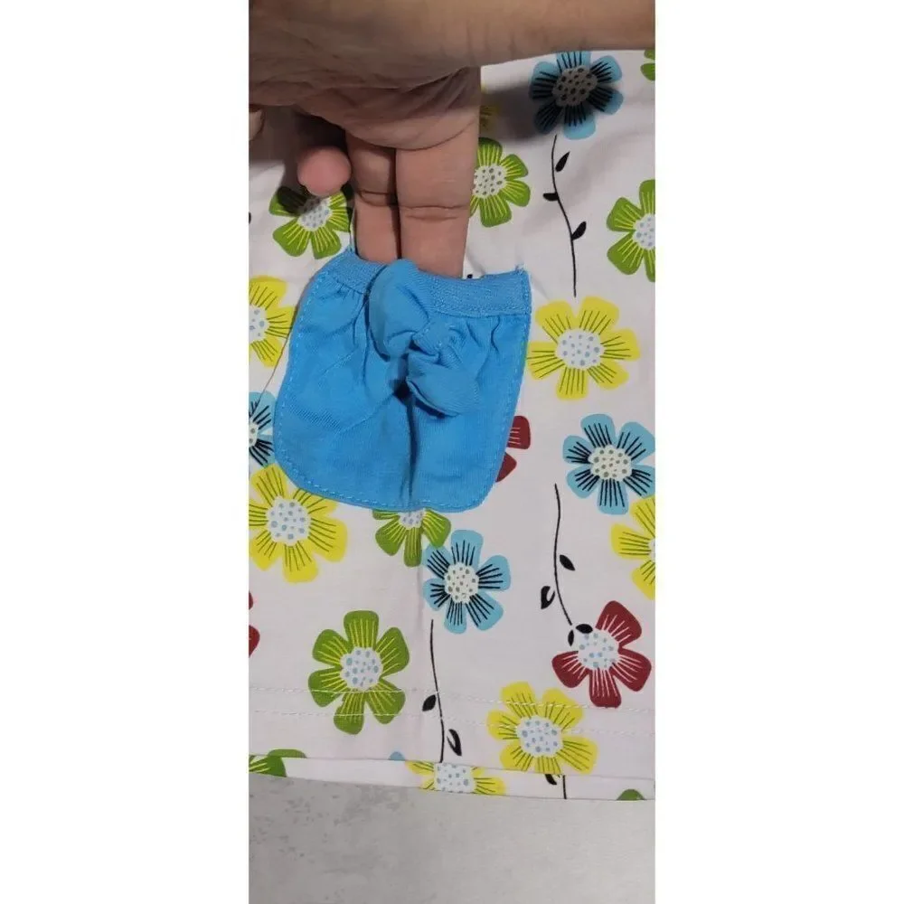 Frogwill Little Girls White Blue Floral Cap Sleeve 2 Piece Pant Set Size 4T